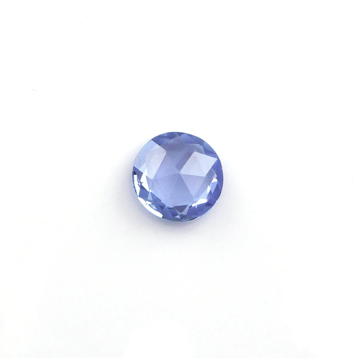 0.72ct 5.7mm Rose Cut Light Blue Sapphire