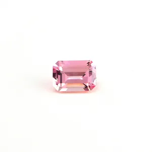 1.21ct 7x5mm Emerald Cut Lab Grown Peach Sapphire