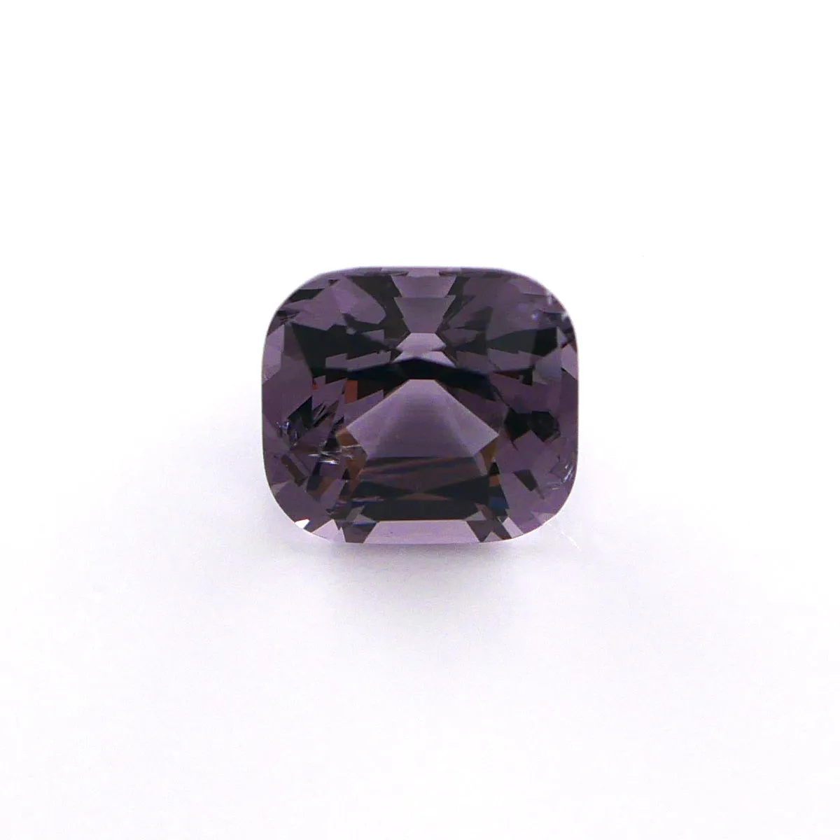 2.05ct 7.4x6.9 Cushion Natural Grey Purplish Spinel