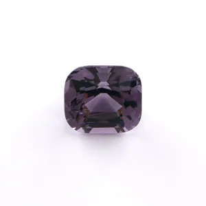 2.05ct 7.4x6.9 Cushion Natural Grey Purplish Spinel