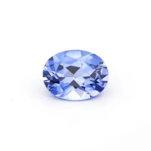 2.29ct 9x7mm Oval Lab Grown Light Blue Sapphire