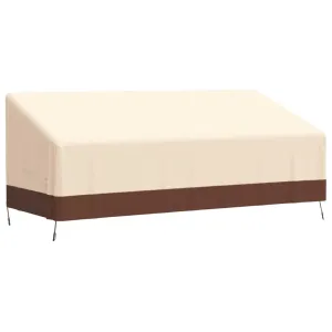 3-Seater Bench Cover Beige 204x86x48/73 cm 600D Oxford