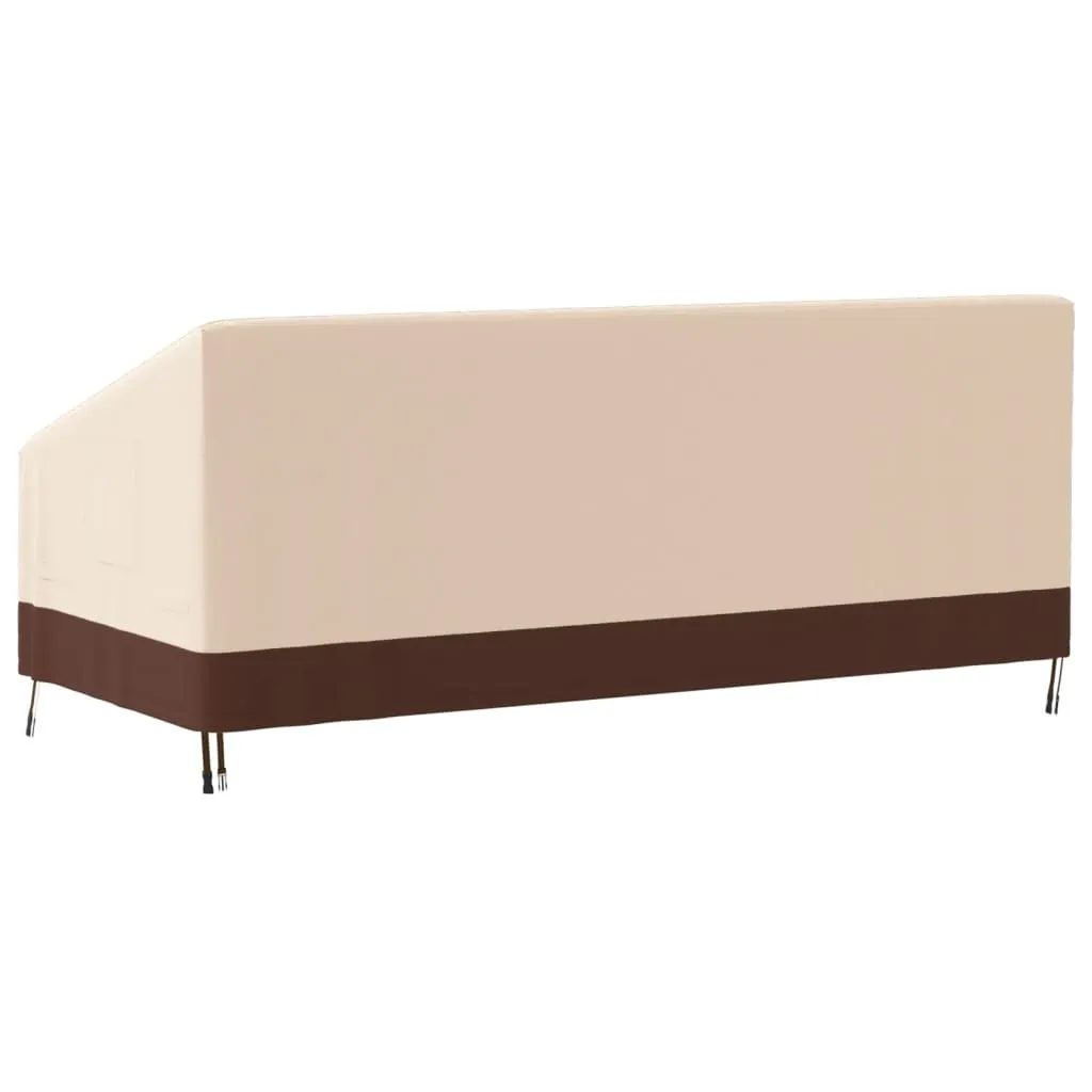 3-Seater Bench Cover Beige 204x86x48/73 cm 600D Oxford