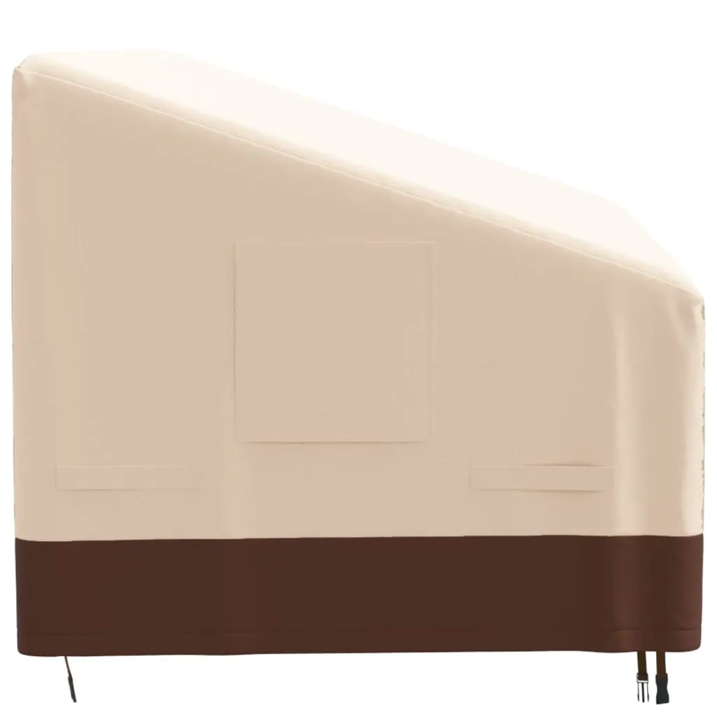 3-Seater Bench Cover Beige 204x86x48/73 cm 600D Oxford