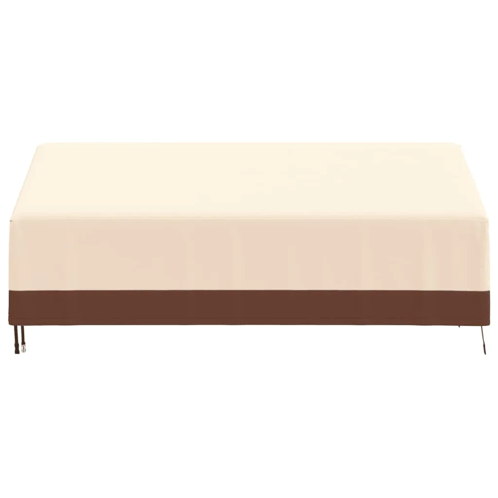 3-Seater Bench Cover Beige 204x86x48/73 cm 600D Oxford