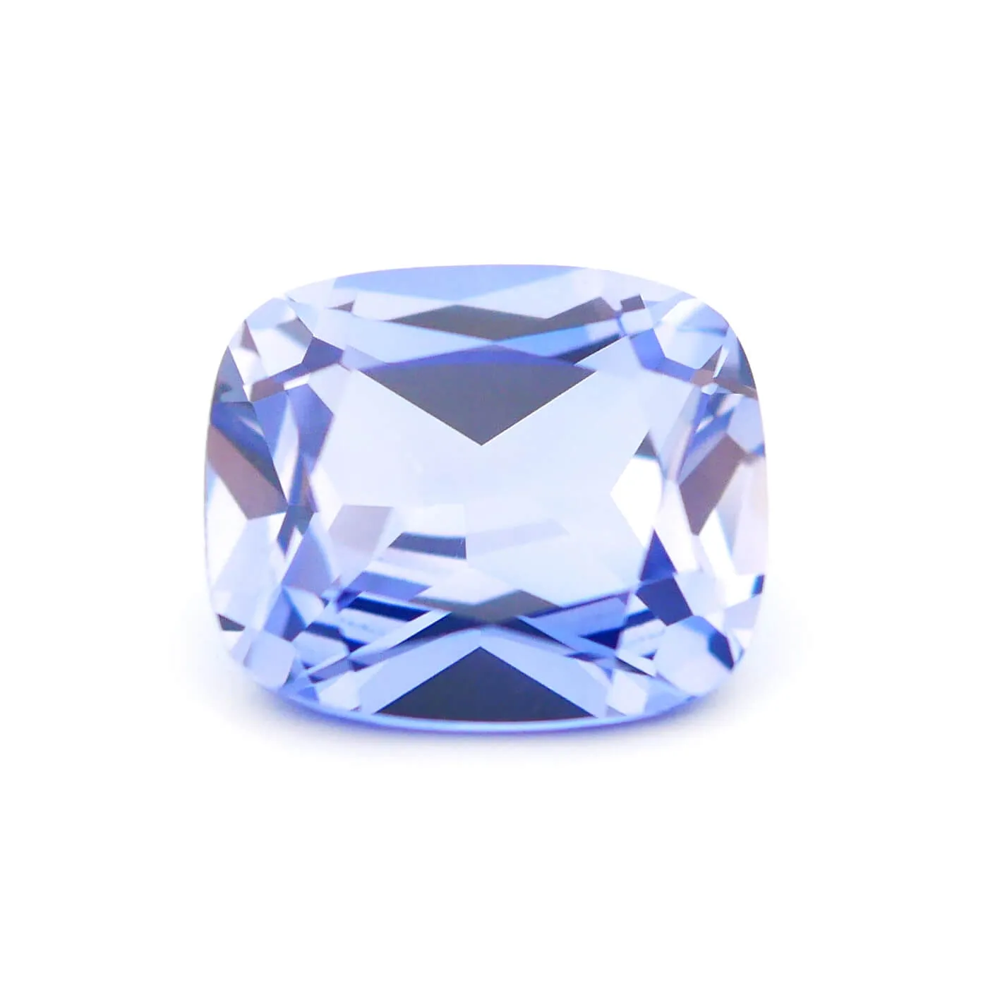 6.70ct 12x10 Cushion Lab Grown Light Purplish Blue Sapphire