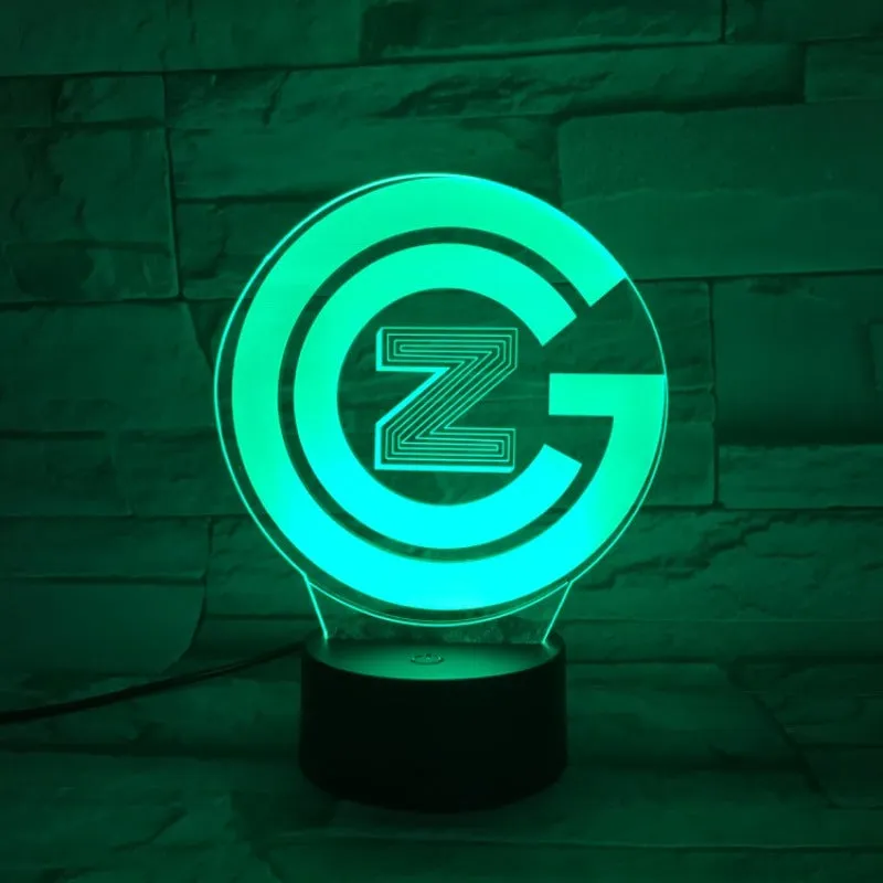 ACG LAMP，Football Grasshopper Club Zurich LOGO 3D lamp 1/3/7/16 colors variations