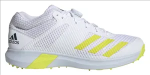 Adidas AdiPower Vector Mid 20 Cricket Shoe - White/Yellow