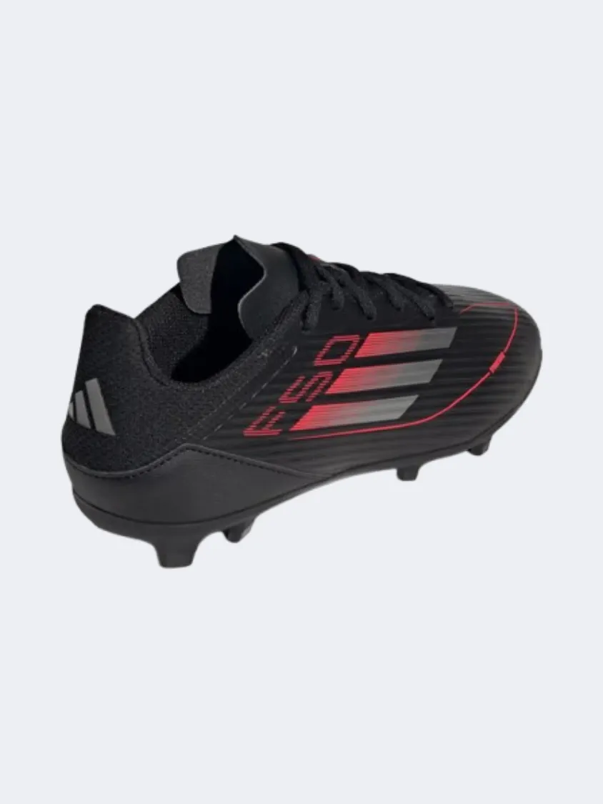 Adidas F 50 League FG MG Kids Football Shoes Black/Metalic/Red