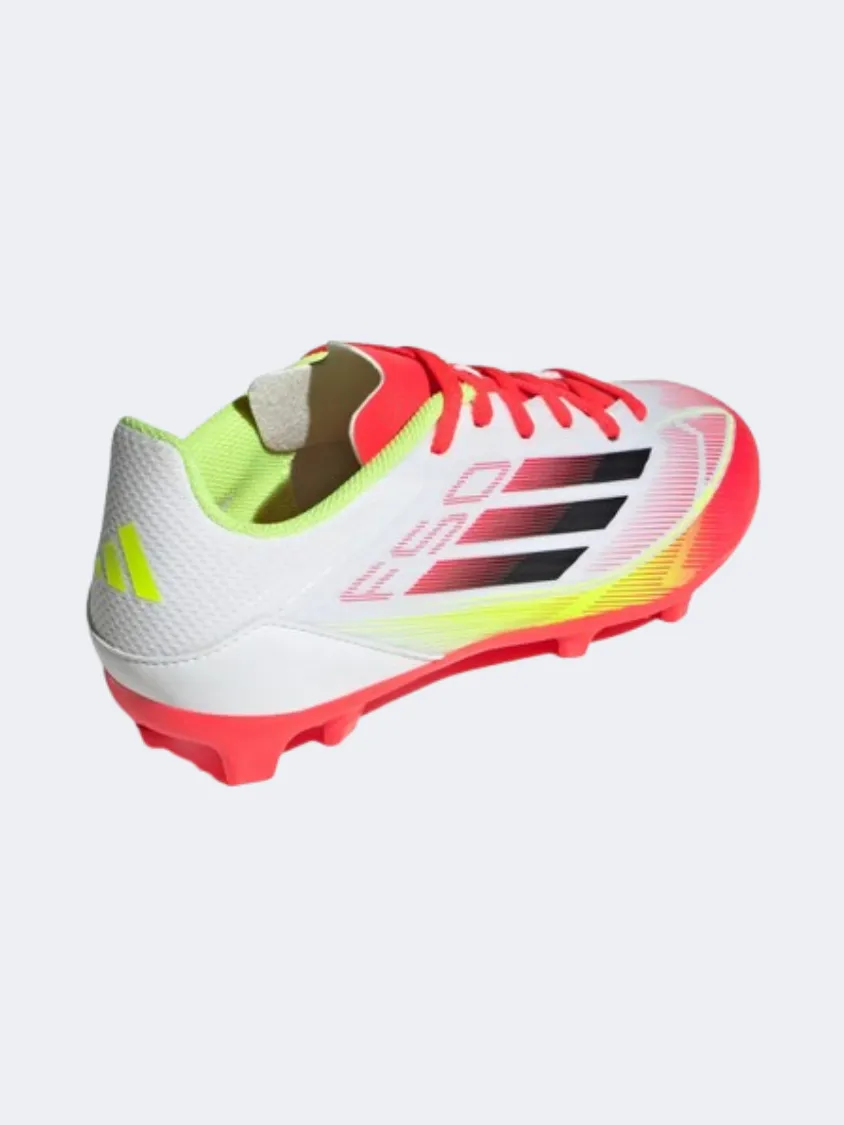 Adidas F 50 League Fg Mg Kids Football Shoes White/Black/Yellow