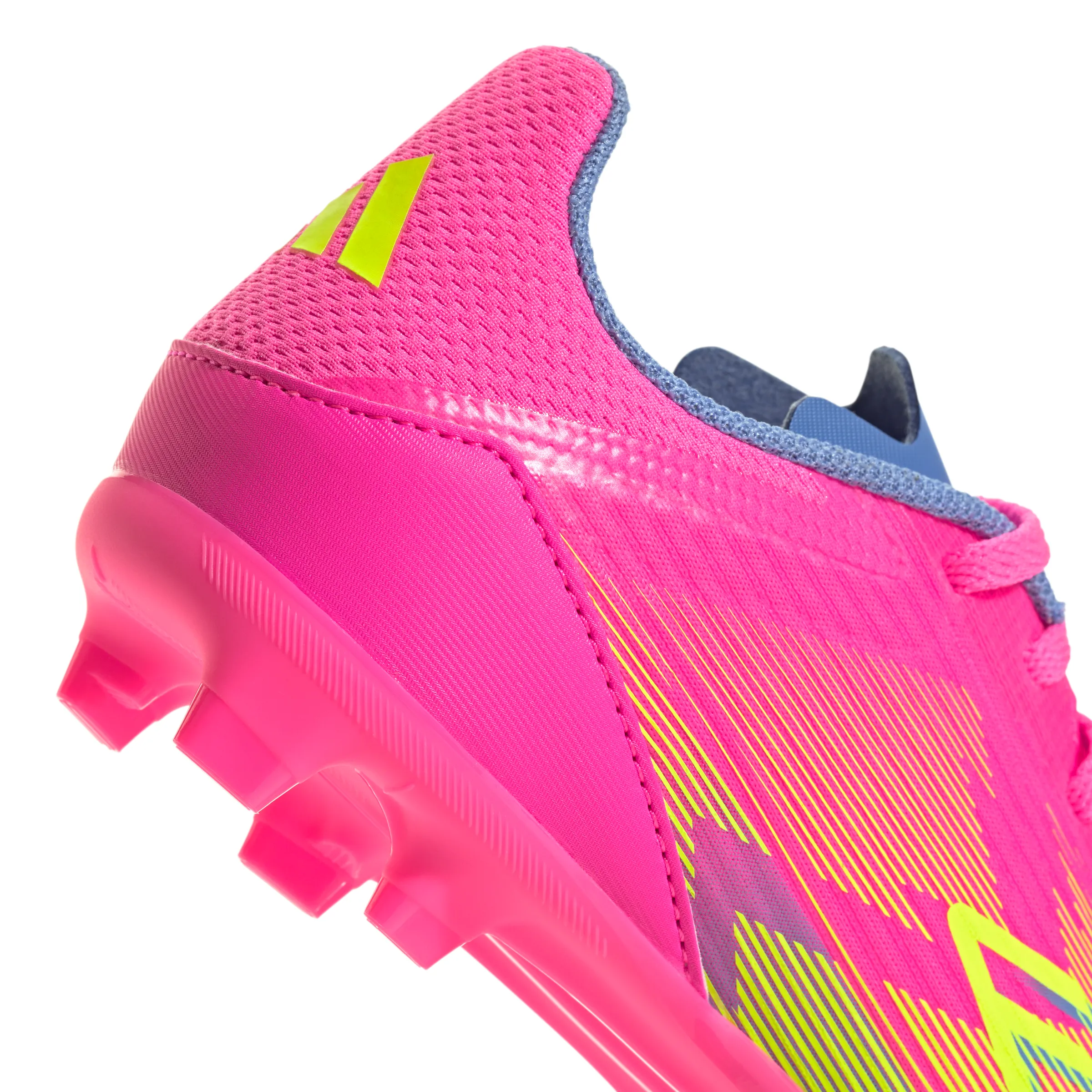 adidas F50 League Junior FG Firm Ground Soccer Cleats -  Lucid Pink/Lucid Lemon/Blue Fusion