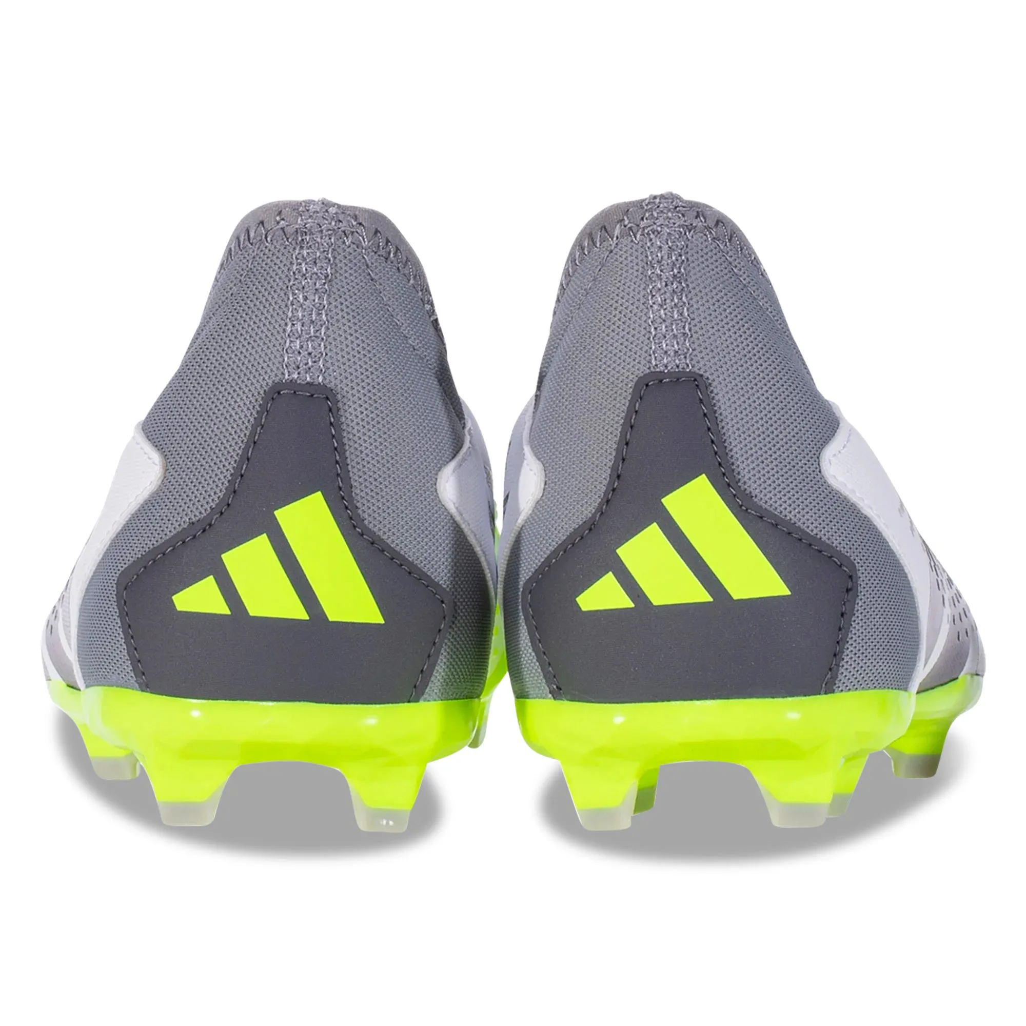 adidas jr. Predator Accuracy.3 LL Firm Ground Soccer Cleats (White/Core Black/Lucid Lemon)