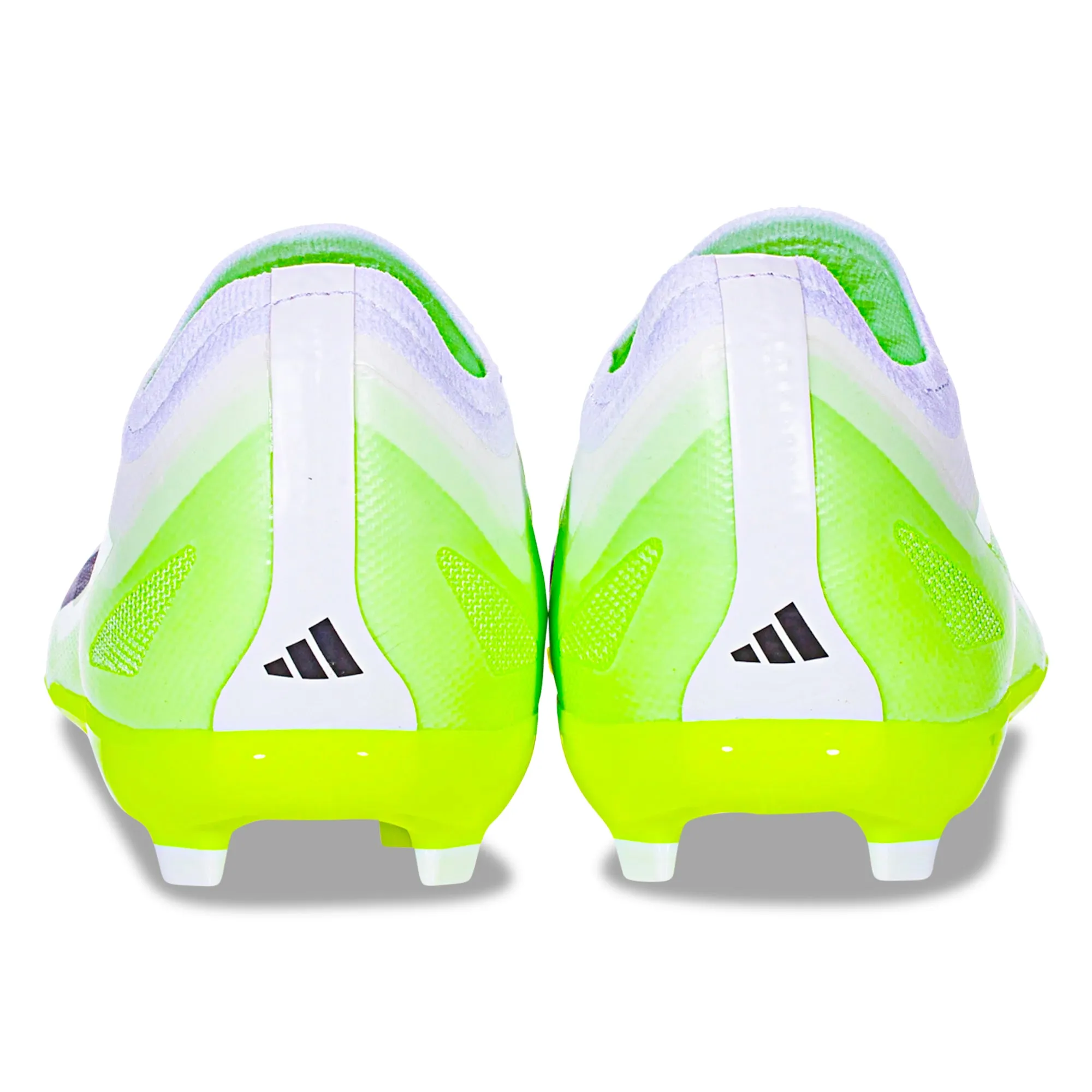 adidas Jr. X Crazyfast.1 LL Firm Ground Soccer Cleats (White/Core Black/Lucid Lemon)