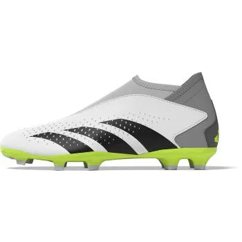 adidas Junior Predator Accuracy.3 Laceless FG - White/Black/Lucid Lemon