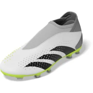 adidas Junior Predator Accuracy.3 Laceless FG - White/Black/Lucid Lemon