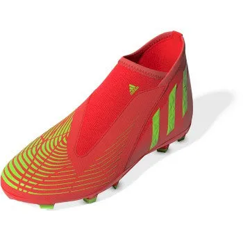 adidas Junior Predator Edge.3 Laceless FG - Solar Red/Solar Green/Black