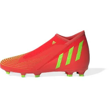 adidas Junior Predator Edge.3 Laceless FG - Solar Red/Solar Green/Black