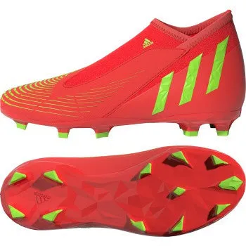 adidas Junior Predator Edge.3 Laceless FG - Solar Red/Solar Green/Black