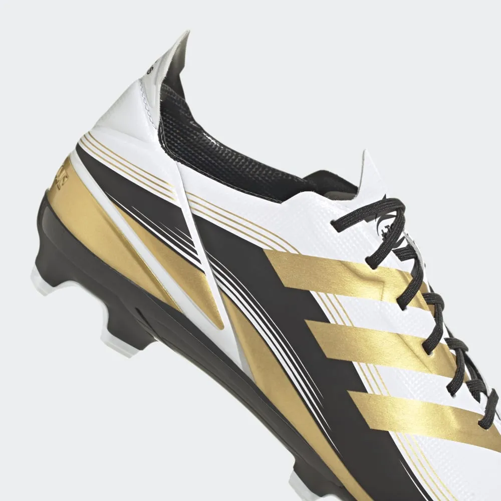 adidas Kid's Game Mode FG J Firm Ground Soccer Cleats White/Gold/Black