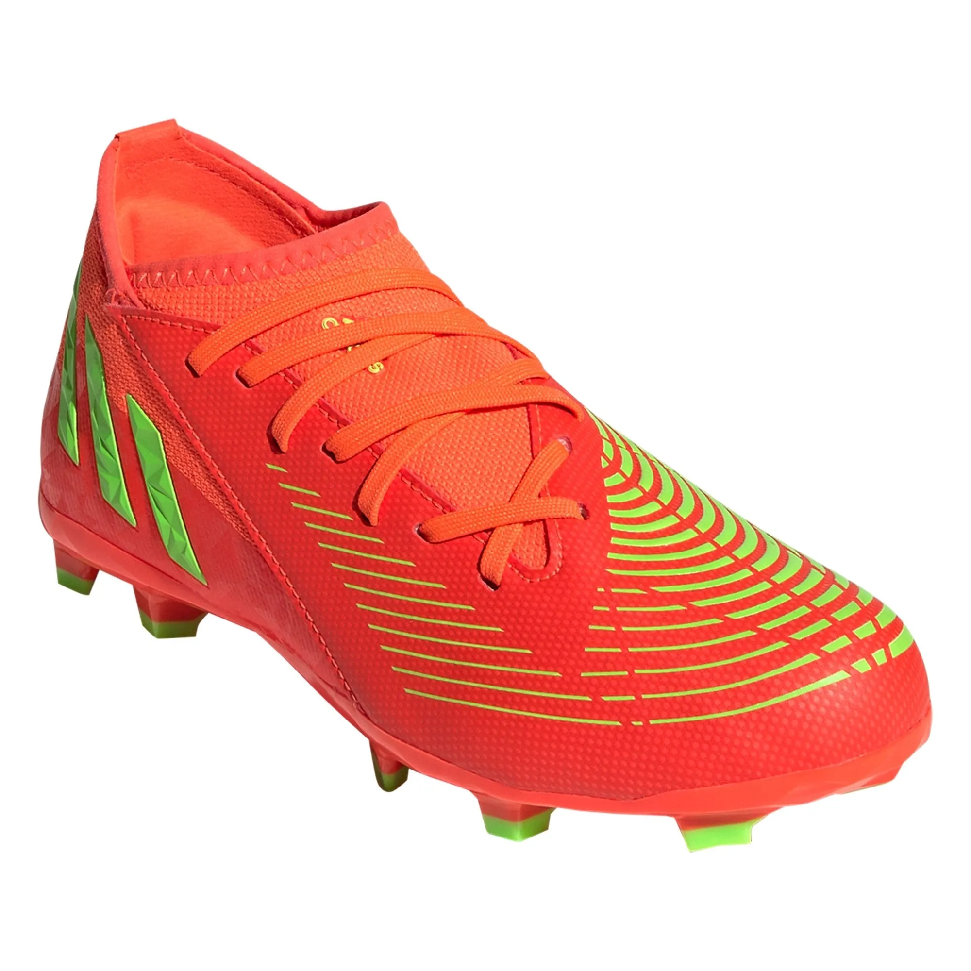 adidas Predator Edge.3 FG Junior Firm Ground Soccer Cleat - Solar Red/Solar Green/Core Black