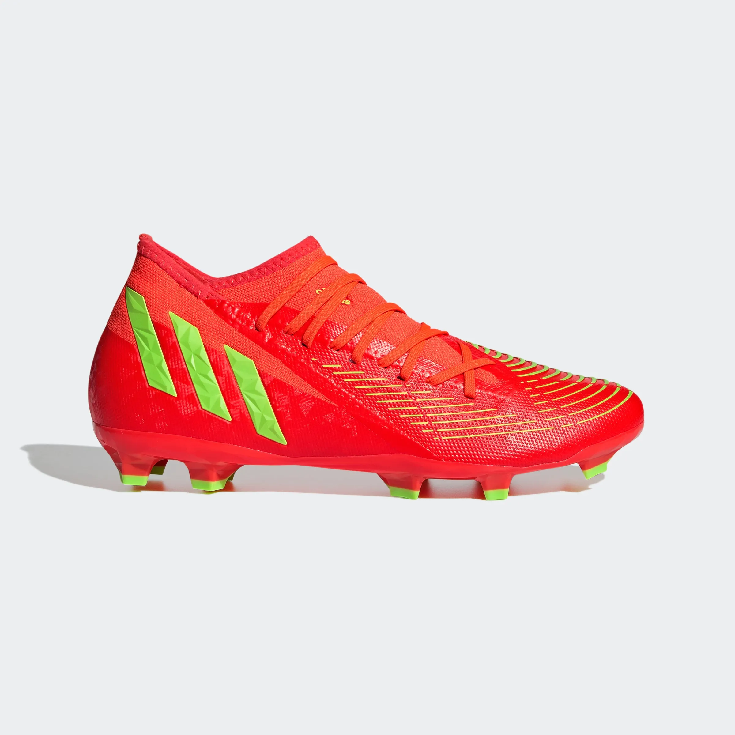 adidas predator Edge.3 Firm Ground Cleats | Solar Red/Team Solar Green/Core Black | Men's