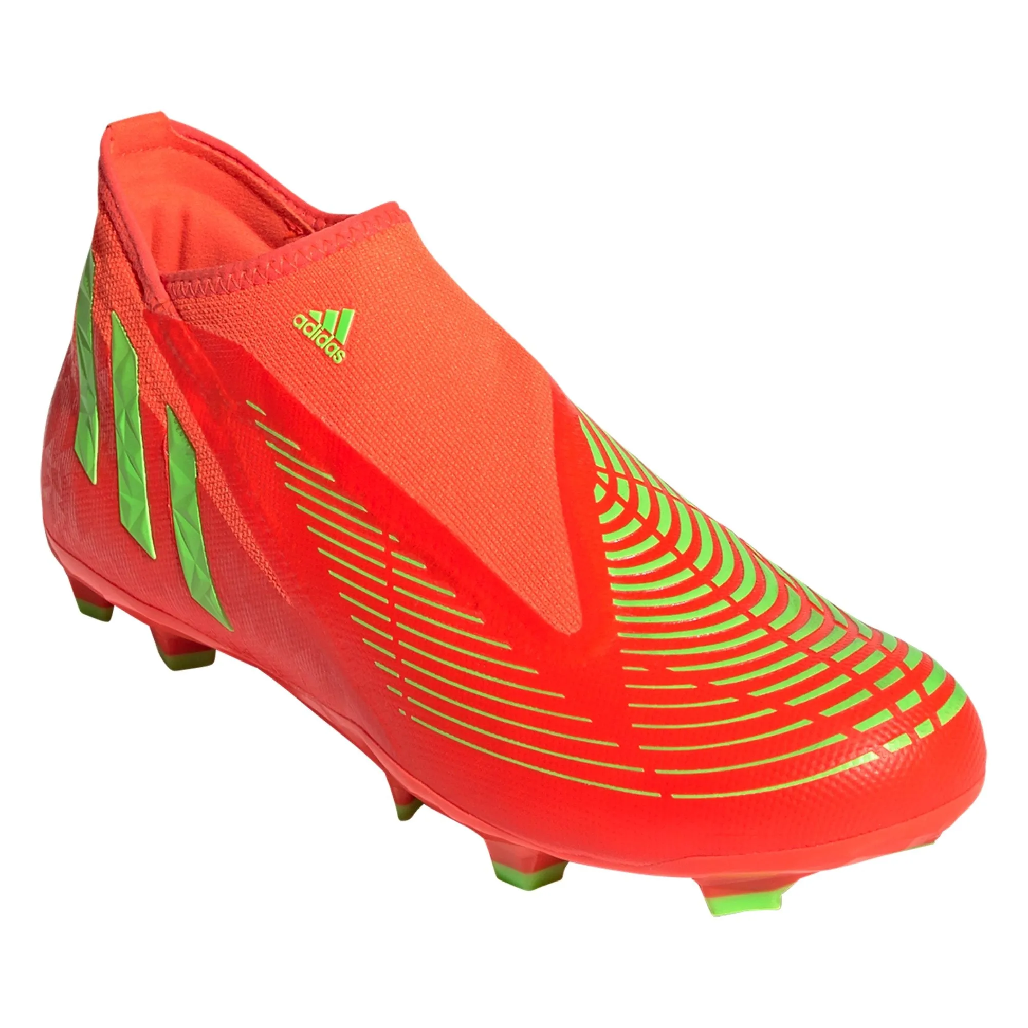 adidas Predator Edge.3 Laceless FG Firm Ground Soccer Cleat - Solar Red/Solar Green/Core Black