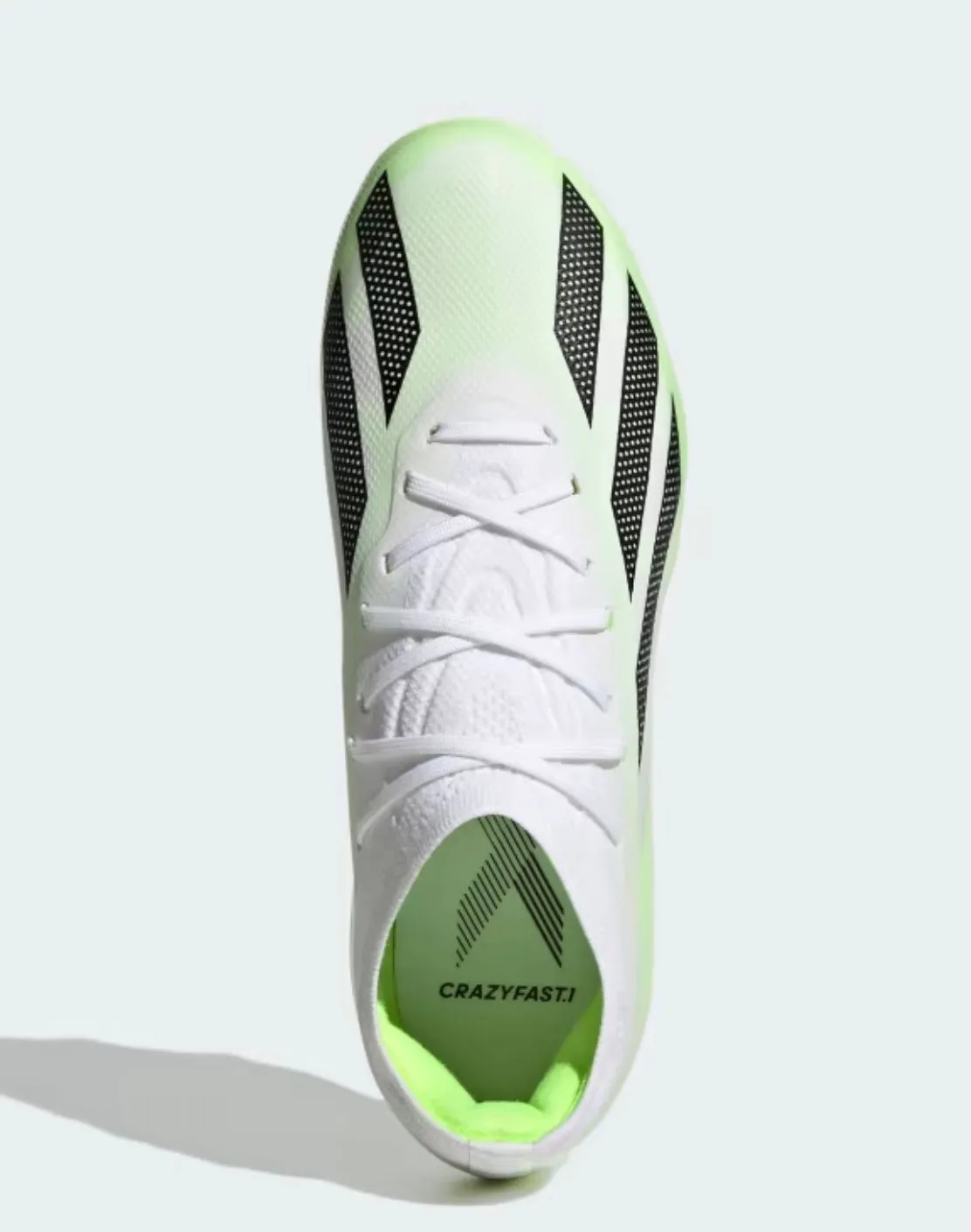 adidas X CrazyFast.1 Firm Ground Junior Soccer Cleats IE4208 White/Black/Green