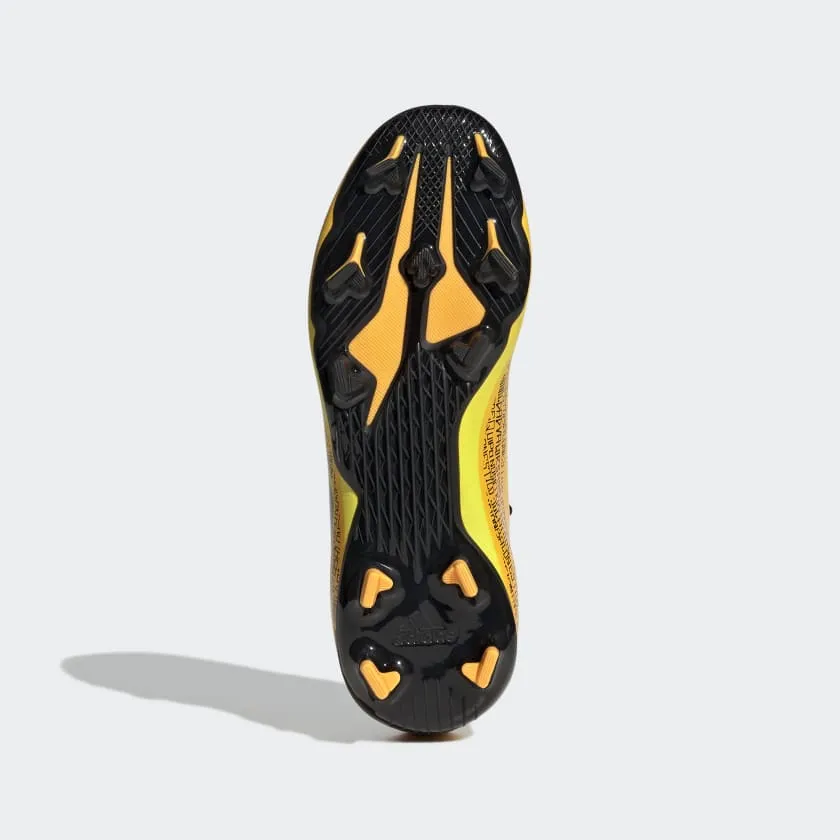 adidas X Speedflow Messi.3 FG Junior Cleats GW7420 SOLAR GOLD/CORE BLACK/BRIGHT YELLOW