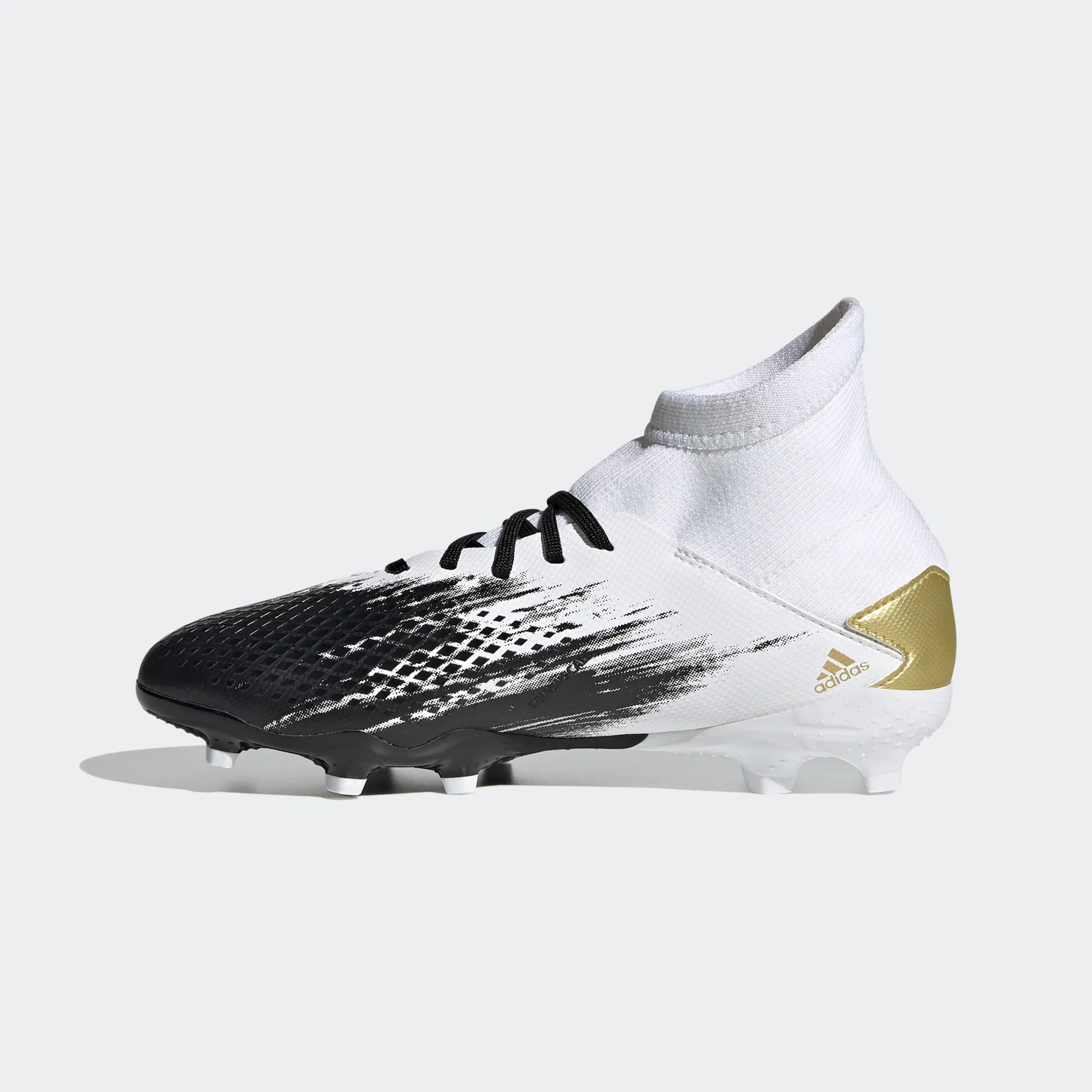 Adidas Youth Predator 20.3 FG Cleats FW9215 Black/Gold/White