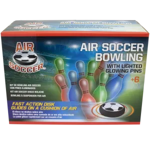 Air Soccer Bowling With Light-Up Pins, 7.37” H x 2.5” W