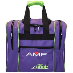 AMF The Angle Single Deluxe Purple/Green Bowling Ball Tote Bag Holds Bowling Shoes