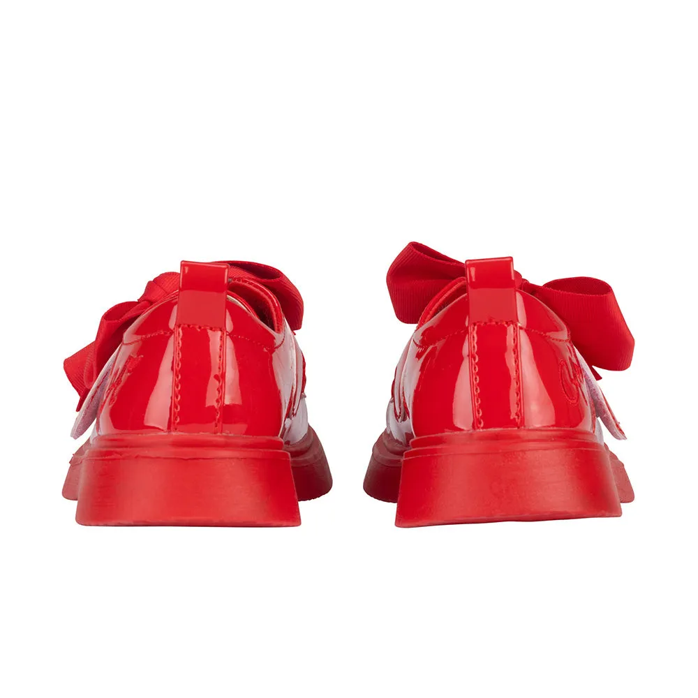 AW24 A Dee Girls Red Mary Bow Shoes