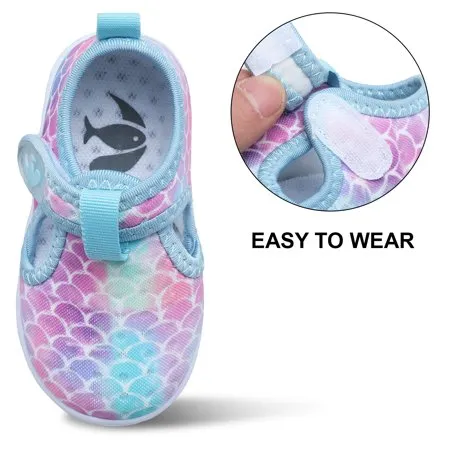 Barerun Baby Boys Girls Water Sport Shoes Barefoot Kids Aqua Socks Quick-Dry Beach Swim Pool Shoes Mermaid Scale InfantMermaid Scale,