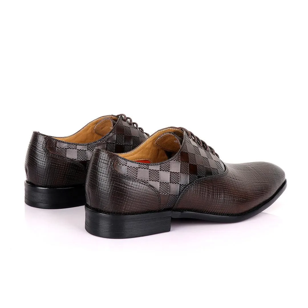 Berluti With Checkered Design  Derby shoes-Coffee