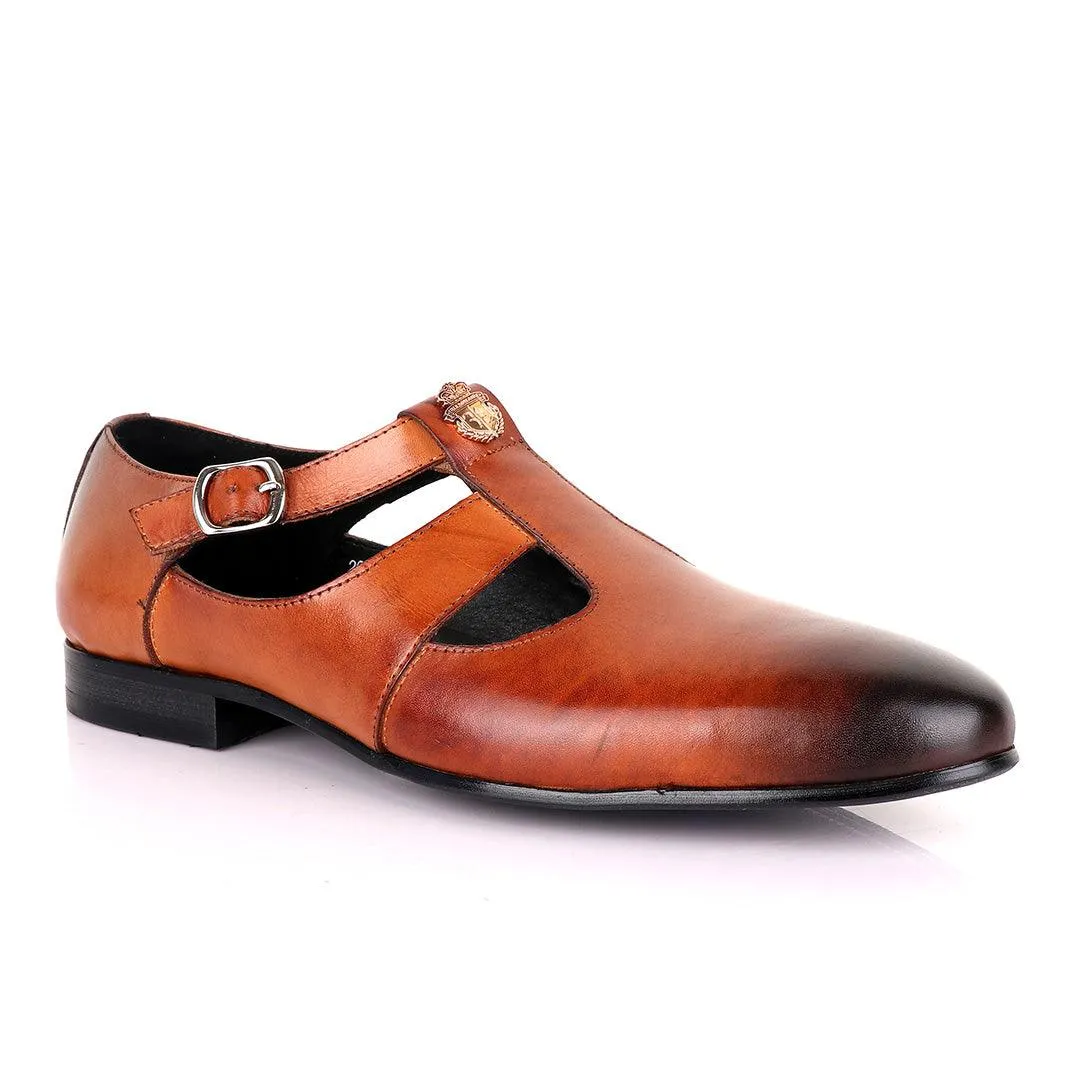 Billionaire Exotic Plain with Logo Brown Cover Shoe