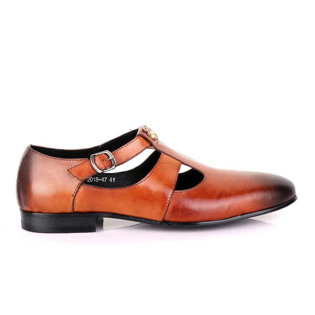 Billionaire Exotic Plain with Logo Brown Cover Shoe