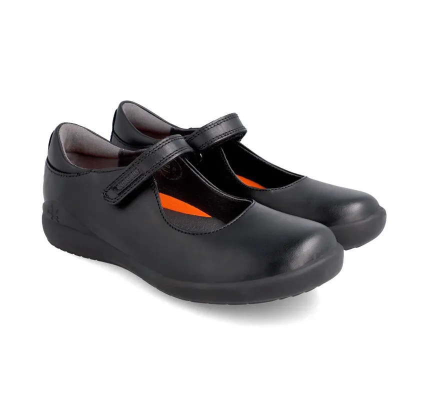 Biomecanics Girls School Shoe 181120-A Black Leather