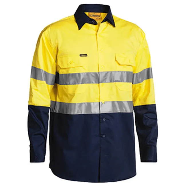 Bisley Taped Hi Vis Cool Lightweight Shirt-Long Sleeve (BS6896)