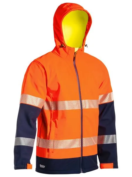 Bisley Taped Two Tone Ripstop softshell Jacket (BJ6934T)