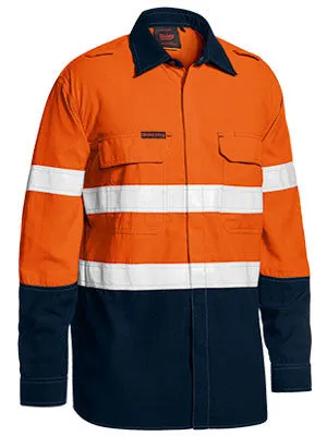 Bisley Tencate Tecasafe Taped Two Tone Hi Vis FR Lightweight Vented Shirt (BS8237T)