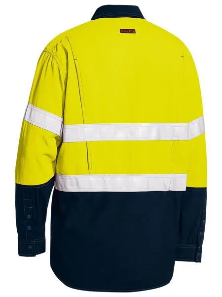 Bisley Tencate Tecasafe Taped Two Tone Hi Vis FR Lightweight Vented Shirt (BS8237T)