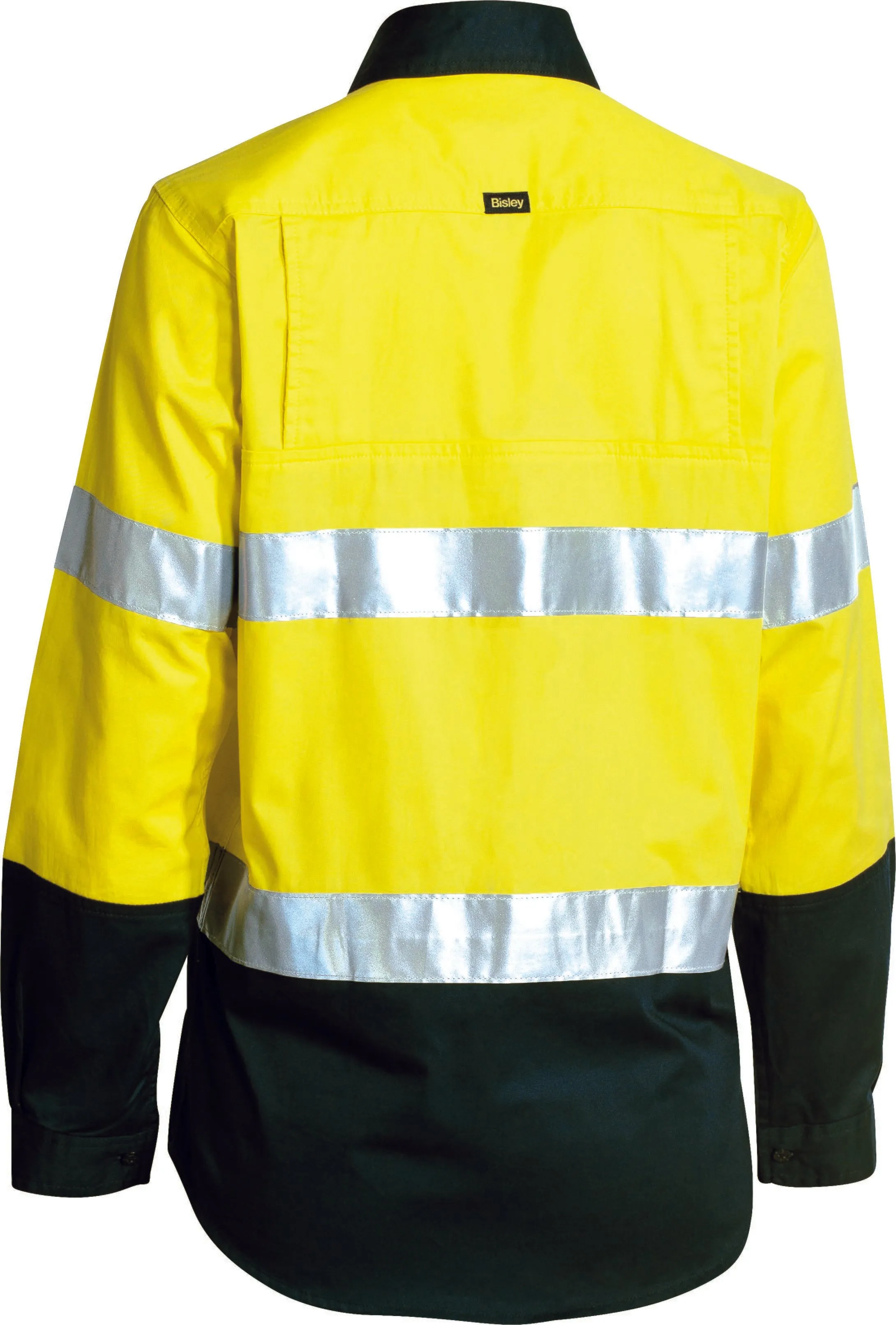 Bisley Womens 3M Taped Two Tone Hi Vis Cool Lightweight Shirt - Long Sleeve (BL6896)