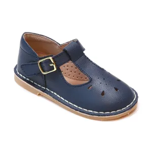 Bonnie Classic Pebbled Leather T-Strap School Mary Janes