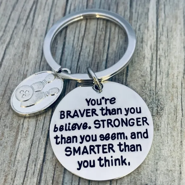 Bowling Keychain -Braver Than You Believe