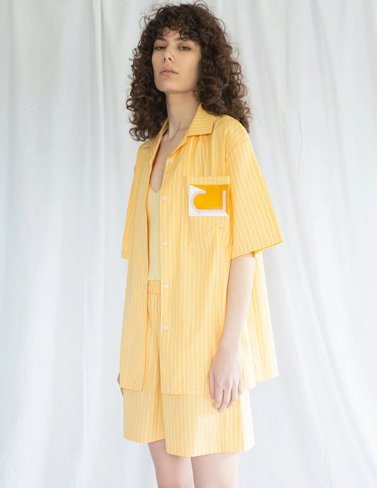 Bowling Shirt and Shorts Set in Sunflower