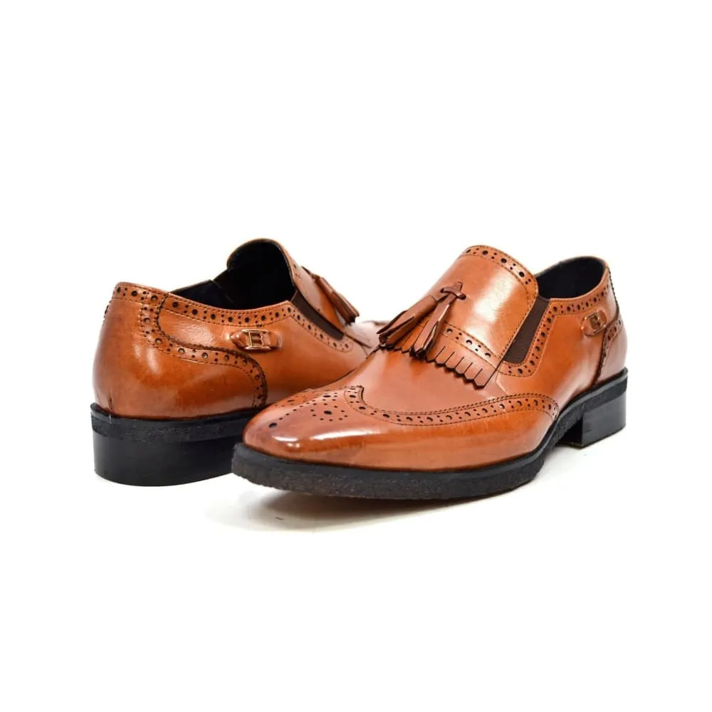 British Walkers Rick Men's Dapper Leather Slip On Dress Shoes