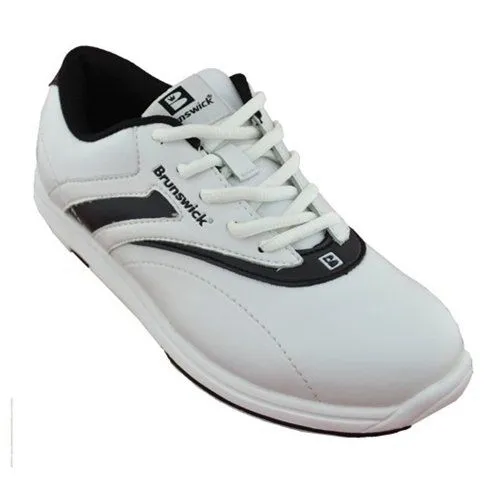 Brunswick Womens Silk White Black Bowling Shoes