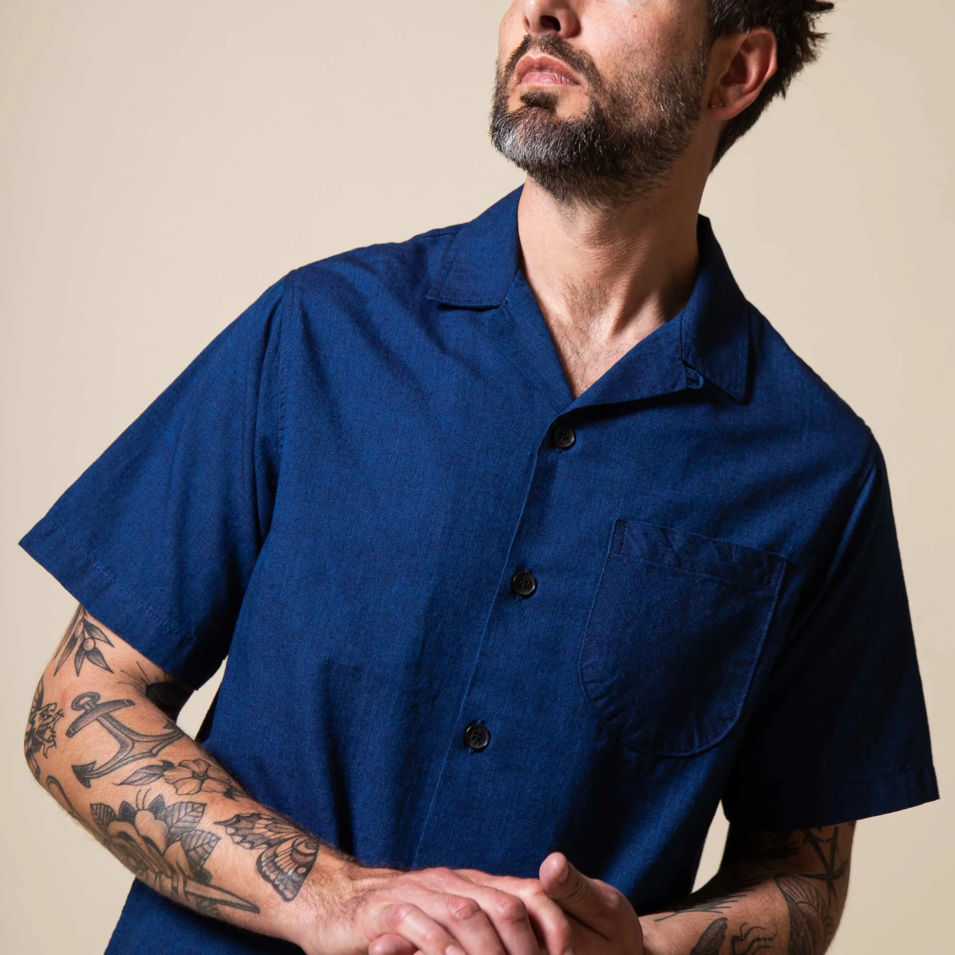 BSS-01 HOLIDAY SHIRT 5 oz. double indigo chambray [SS25]