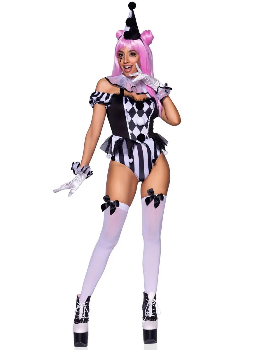 Captivating Circus Clown Womens Sexy Costume