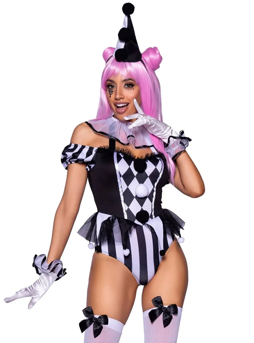 Captivating Circus Clown Womens Sexy Costume